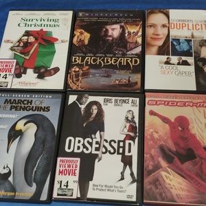 DVDs bundle 6 DVDs like new